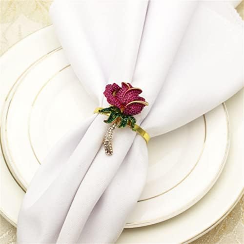 YFQHDD 30 парчиња Денот на вineубените розово цвеќе копче за салфетка хотелска венчавка за венчавки прстен прстен прстен прстен
