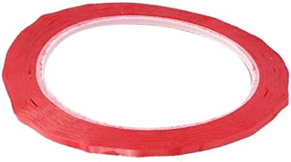 X-gree 5pcs 3мм ширина 66m должина еднострана леплива лента за означување mylar tape црвена (5 парчиња 3мм largezza 66m Lunghezza