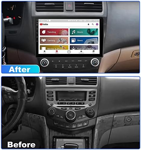 Стерео радио Fortdows Car за Honda Accord 7-ми 2003-2007 година, за CarPlay/Android Auto 10 IPS екран на допир стерео радио со Bluetooth
