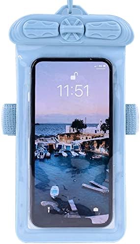 Ваксон Телефон Случај, Компатибилен Со Huawei Чест X20 Водоотпорна Торбичка Сува Торба [Не Заштитник На Екранот Филм ] Сина