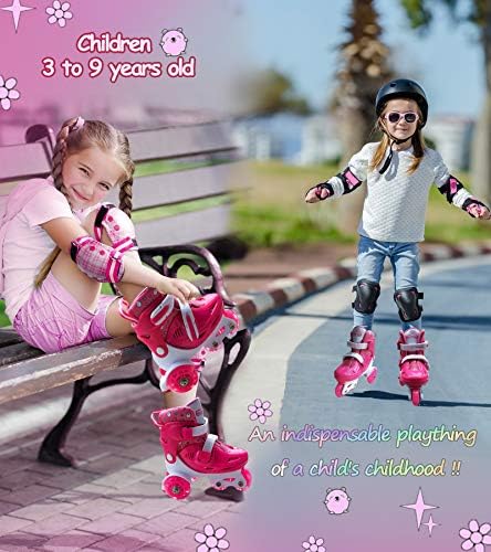 Прилагодливи Ролери За Девојки &засилувач; Момчиња Со Светло Тркала - Ролери Со Осветлување Тркала