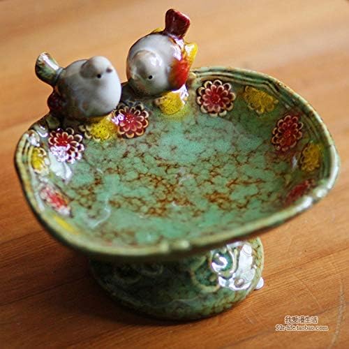 Десктоп украси гроздобер керамички птици сапун сапун чинија овошје бонбони додатоци за бања поставени комплети свадба дома украс за