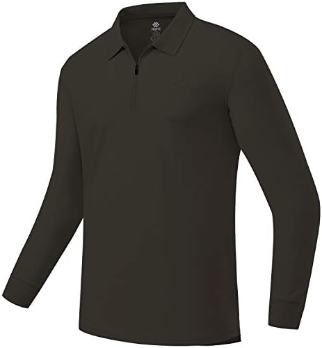 Кошули за голф за машки голф со долги ракави, спортски поло маици 1/4 атлетски кошули со поштенски пуловер