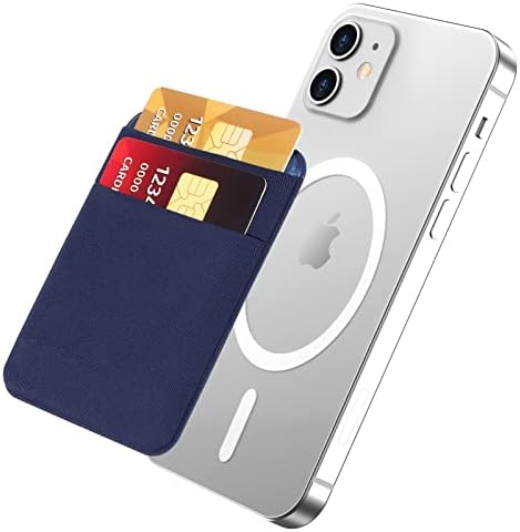 Сенозен магнетски паричник компатибилен за Magsafe, држач за телефонска картичка Lycra за задниот дел од телефонскиот паричник стап на компатибилен