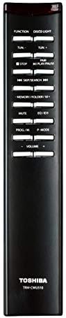 Wireless Bluetooth Boombox звучник на Toshiba: Преносна кутија за бум на ЦД со FM радио, далечински и LED светла TY-CWU510