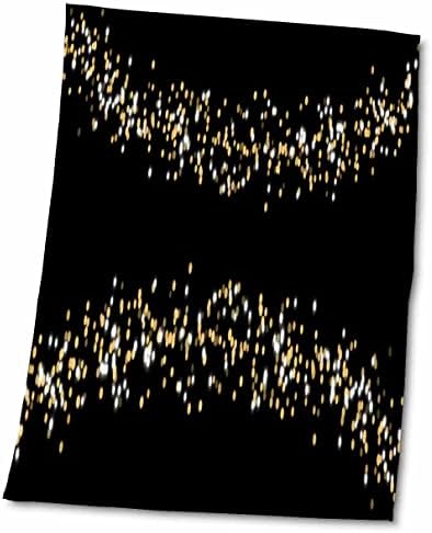 3drose слика на прилично златни конфети двојно лак на црна позадина - крпи