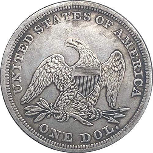 1845 Седиште Слобода Долар Монети Копија За Домашна Соба Канцеларија Декор
