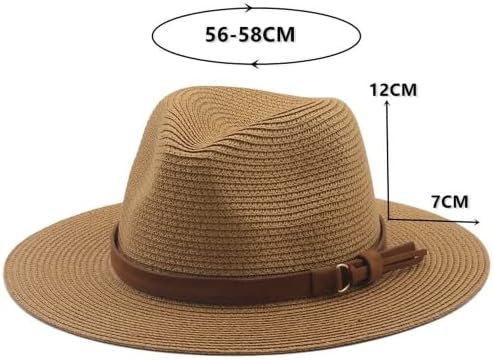Povosyoung panama hat лето сонце капи за жени мажи плажа слама капа мода УВ -заштита за сонце