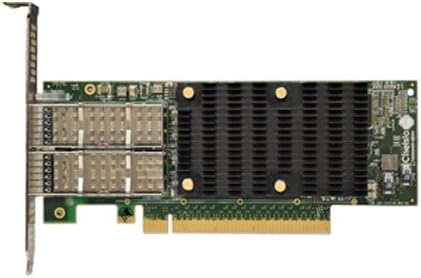 Chelsio Communications T62100-SO-CR 2-Port 40/50/100GBE адаптер за исклучување на серверот со низок профил, PCI-E X16 Gen 3, 32K Conn QSFP28
