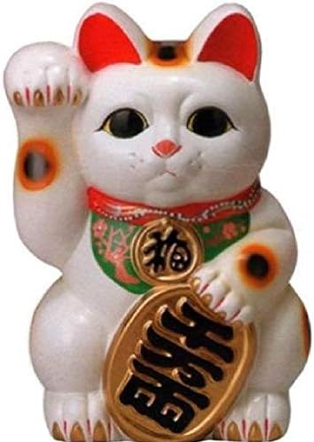Направено во Јапонија среќна мачка 13 '' Токонаме Белиот Манеки Неко порцелан десна рака