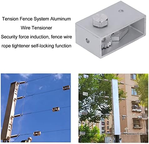 Pilipane Electric Fence Wire Tensioner Aluminum легура на тензија на тензијата inline Затегнување на алармот против кражба, 10