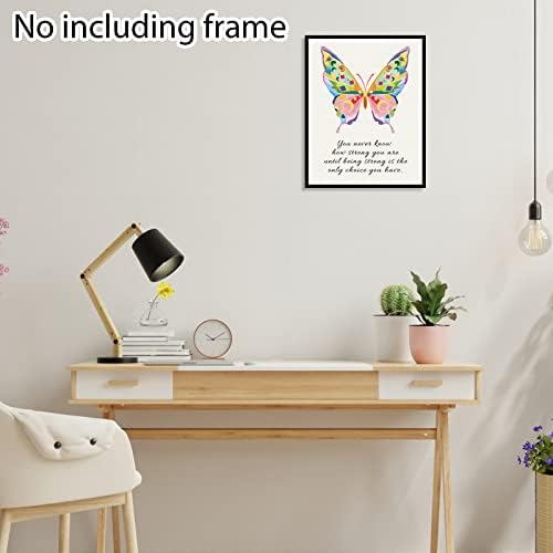 Пеперутка инспиративна понуда wallидна уметност пролет разнобојно платно wallидна уметност уметност уметност уметност, 12 x 16 мотивациски