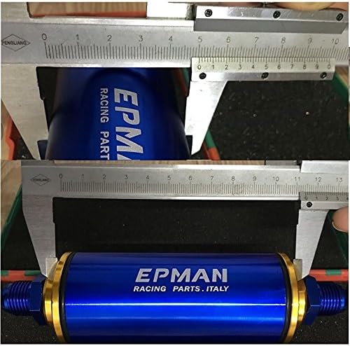 Epman Universal 100 микрони сина 8,6 mm алуминиум со висок проток на гориво вметнете бензински филтер автомобил TR-OF86 сина