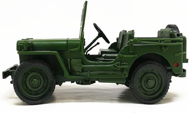 Модел на легура на легура на легури 1:18 Скала Втората светска војна тактички SUV надвор од патот во воената возило Jeep модел Симулација