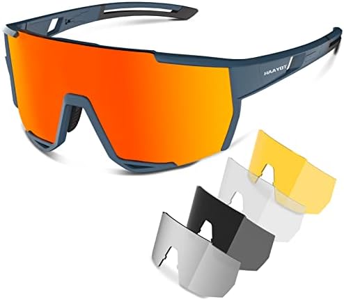 Хајо Велосипедски Очила,Поларизирани Бејзбол Очила за Сонце За Мажи Жени 1 или 5 Леќи, Спортски Трчање Велосипедизам Риболов Очила За Сонце
