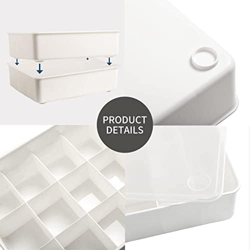 Кутија За Складирање Долна Облека Bicoy 15 Решетки Преграда За Фиоки Со Капак Пп Пластичен Материјал Кутија За Складирање Издржлива