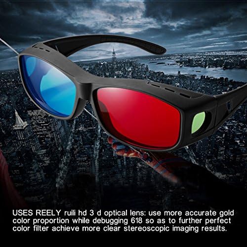 БИАЛ Црвено-сини 3Д Очила/Цијан Анаглиф Едноставен стил 3Д Очила 3д филмска игра - Дополнителен Стил На Надградба