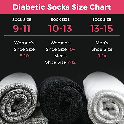 Дијабетични Чорапи За Глуждот Мажи Жени Необврзувачки Чорапи Лабаво Вклопување 6 Пара Дебра Вајцнер