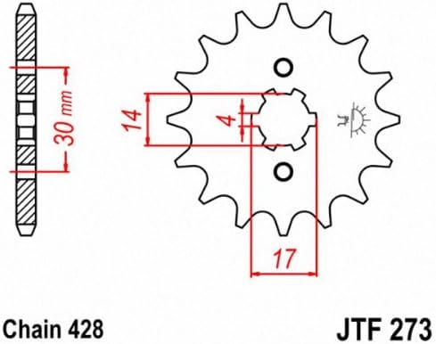 JT Sprokets JTF273.13 13T челичен преден спој