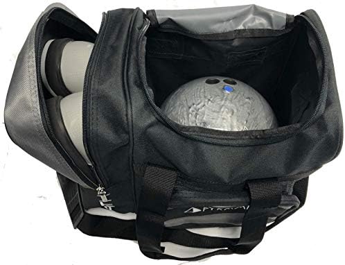 Пирамида патека Делукс единечна торба за куглање со голем посебен оддел за чевли или додатоци за куглање - држи една топка за куглање