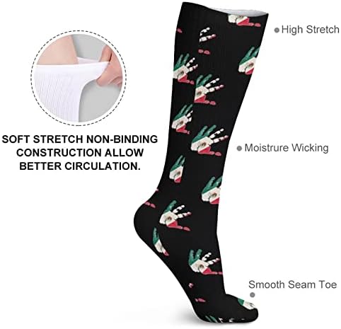 Мексико знаме палма унисекс чорапи чорапи за дишење атлетски чорапи за секојдневен спорт