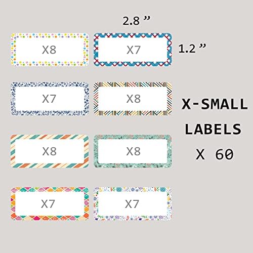 Attractivia 5,6 x 3,7 во магнетни големи празни картички со граници во боја, суви магнети за табла, 36-пакувања, повеќенаменски бели етикети што може да се избришат за да се на?