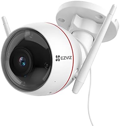 EZVIZ WiFi Security Camera Outdoor IP67 водоотпорен, 1080p со ноќно гледање во боја, откривање на лице на АИ, двонасочен разговор, сигнали за