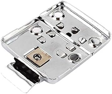 Метална гардероба со метална гардероба кутија кутија со заклучок HASP Сребрен тон 3см x 3,6cm x 1cm 2pcs (Caja de Caja de Armario de Metal