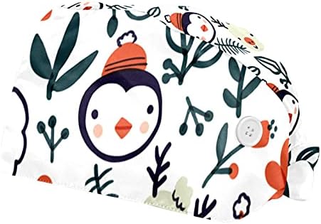 Симпатично Божиќно дрво од снешко остава прилагодлива вратоврска назад унисекс капи, работни капачиња со копчиња и џемпери