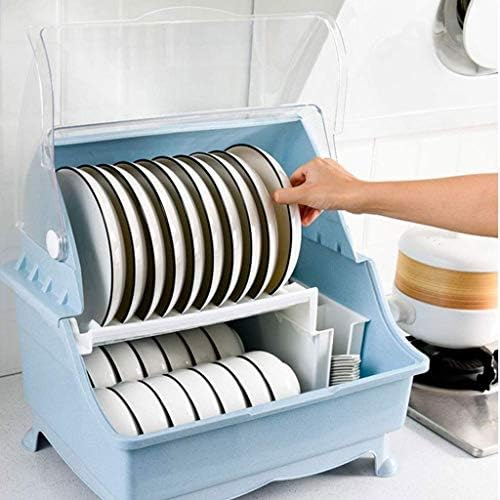 Кутија за чување прибор за кујнски садови SDGH - со капакот за садови за садови за повеќекратни кујни за домаќинство Пластично решетка за садови
