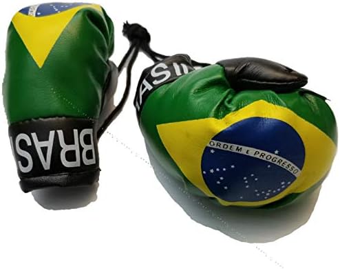 Bunfires Brasil Flag Flag Mini Banner Boxing Robsings висат над задниот поглед огледало бразилски знаме на знамето на земјата