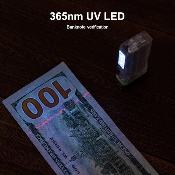 Rovyvon E8 Small EDC Flashlight Flashlight - 500 Lumens Dual Power Caychain Flashlight Компатибилна AAA батерија за кампување и дневно,