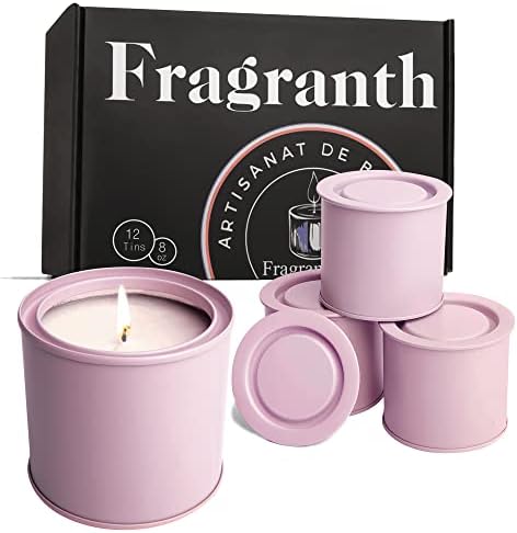 Миризливи розови лаванда од свеќи 8 мл со капаци - 12 -пакувања на најголемиот дел од свеќи за правење свеќи, уметност и занаетчиство, складирање,