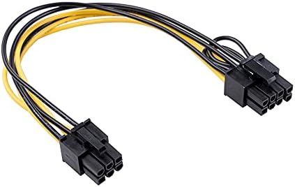 Конектори 10pcs 20cm 6pin до 8pin PCI -E кабел 18awg Рударството може да се поврзе со различни графички картички - CN