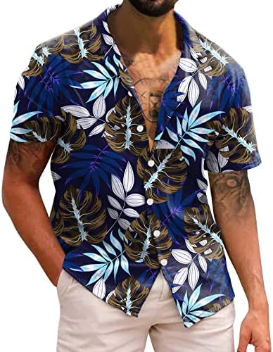 2023 Нови Мажи Обични Кратки Ракави Пролет Лето Вратот 3Д Печатени Кошули Мода Врвот Блуза Кошули Пакет
