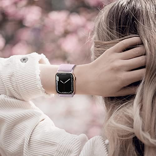 Растеглива Соло Јамка Компатибилна со Опсегот На Apple Watch 38mm 40mm 41mm, Жени Мажи Еластични Плетени Нараквици Најлонски Ремени За Iwatch