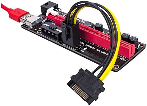 BECTECH PCIE PCI PCI Express Riser GPU Mining Moundered Riser Adapter картичка, кабел од 60см USB 4.0, 4 цврсти кондензатори,