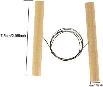 10 пакувања жица глинена секач со дрвена рачка челична жица за сечење алатки за сирење Пластинско тесто глина керамичка уметност скулптура