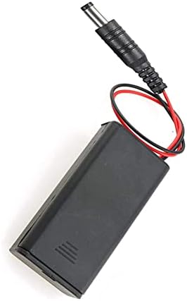 AIMPGSTL 3Pcs 2aa Држач За Батерии Црна 2x1, 5V 3V Box Кутија За Батерии Со DC 5, 5x2, 1mm Машки Конектор DIY Држач За Батерии Батерии