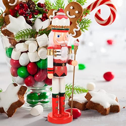НОЛИТОЈ Оревокршач фигура на оревчести војник кукла оревчекер украс со стапче десктоп оревчерово дрво виси декорација за Божиќна