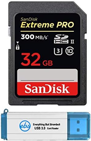 Sandisk Extreme Pro 32GB UHS-II Sd Картичка Работи Со Canon EOS R6, Eos R5 Mirroless Камера 300MB / S 4k Класа 10 Пакет со 1 Сѐ Освен