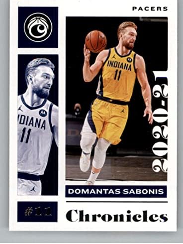 2020-21 Панини Хроники 22 Домантас Сабонис Индијана Пејсерс во НБА кошаркарска трговска картичка