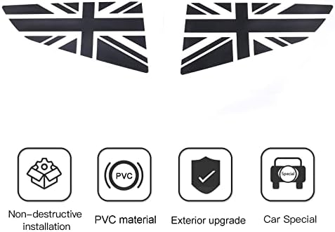 Лкуанг Британско Знаме Винил Налепници За Задни Странични Прозорци Компатибилни Со Chevrolet Corvette C7 2014-2019, Налепници За Прозорци