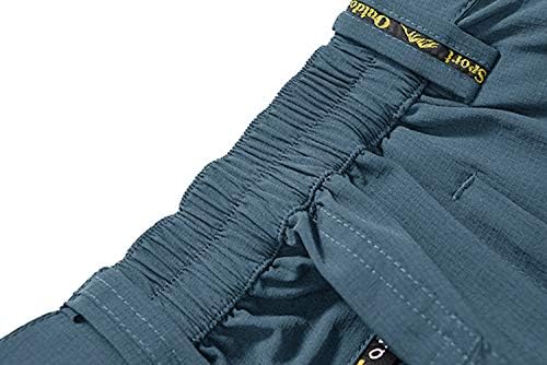 Машки пешачки панталони за мажите со појас на отворено, брзо суво, лесни водоотпорни риболов планински панталони 5 патенти џебови
