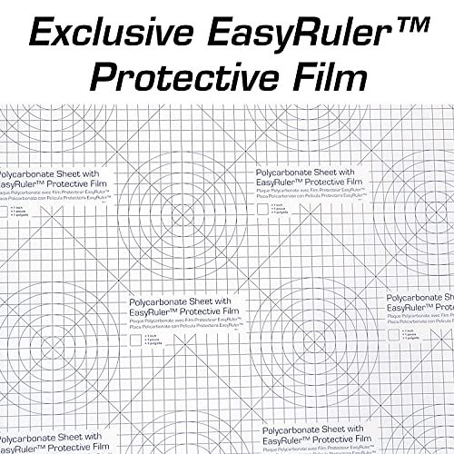 Поликарбонат пластичен лист 24 x 24 x 0,472 точен со еарулер филм, отпорен на распрскувачки, полесен за сечење, свиткување, мувла од плексиглас.