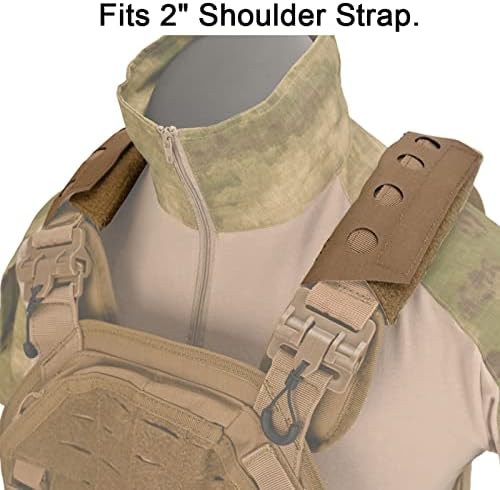 тактифанс 2 пакувања влошки на рамената на рамената се вклопуваат 2 каиш за рамо удобност меки перничиња ленти за ленти за ленти, поставени лесни за FCPC JPC елек за пра?