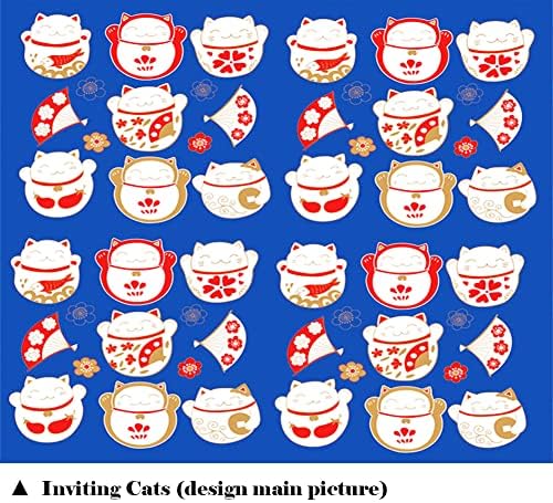 Јапонски Бенто Завиткување Крпа Богатство Мачка Печатење Шамиче Бенто Ручек Бандана Покритие Торба Подарок Кутија Пакување Крпа За Дома
