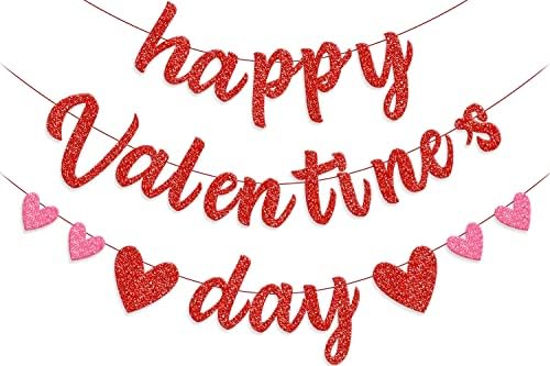 Среќен Денот На Вљубените Банер, Денот На Вљубените Украси, Црвена Розова Сјајот Срцето Денот На Вљубените Украси, Валентин Банер, Денот