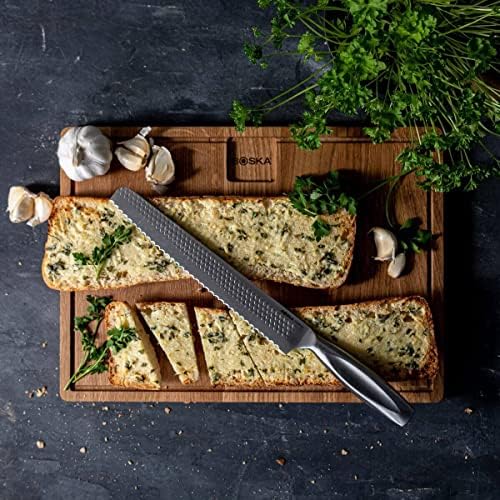 Нож за Леб За Домашен Леб Монако+ Готвач Нож-Нож За Сечење нерѓосувачки Челик за француски Леб - Ултра Остар Професионален Издржлив Кујнски