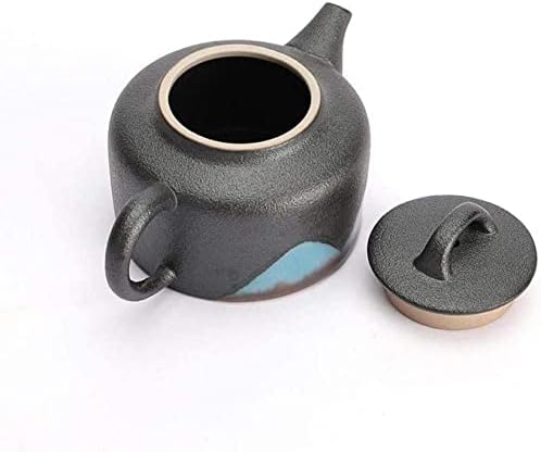 Чајник керамички чајник црн грнчарски чајник едноставен кунг фу чај постави керамички рачно изработени единечни додатоци чајници